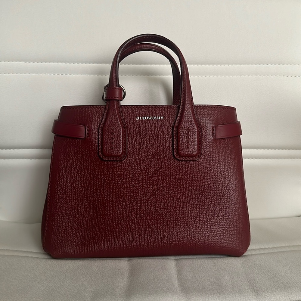 Authentic Burberry Small Banner Leather Bag